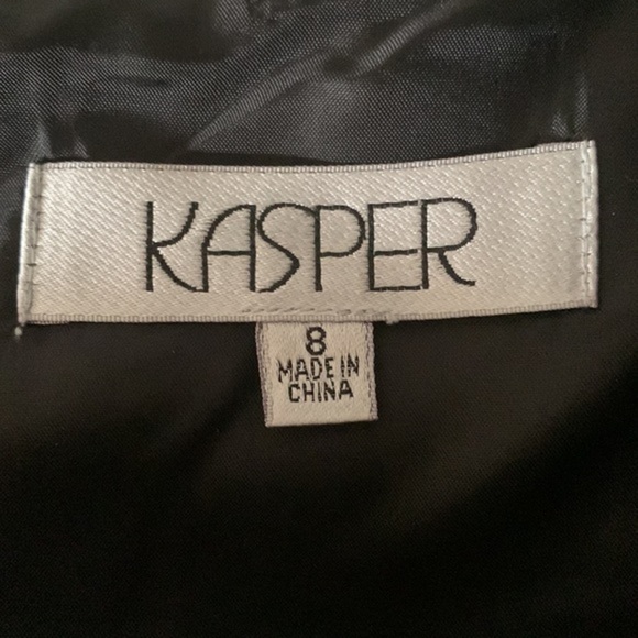 KASPER Elegant Evening Ladies Sleeveless Satin Sheath Dress Black Size 8 - Picture 7 of 14